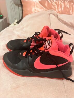 Nike Kids' Black & Hot Pink Basketball Shoes